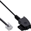 InLine® TAE-F Kabel für DSL Splitter, TAE-F ST an Western 6/2 DEC ST, 25m