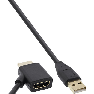 InLine® HDMI Adapter Stecker/Buchse mit USB-Power Einspeisung, 0,5m (Produktbild 2)