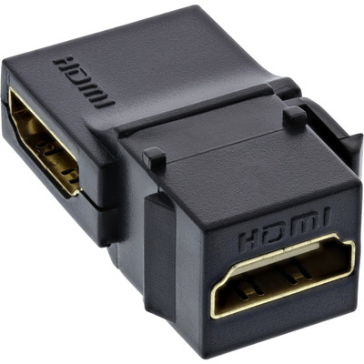 InLine® HDMI Keystone Snap-In Einsatz 4K/60Hz, HDMI A Buchse/Buchse, gewinkelt (Produktbild 2)