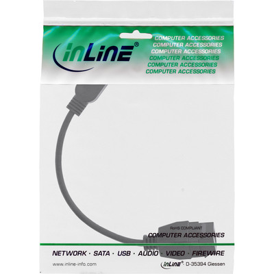 InLine® USB 3.2 Gen1 Adapterkabel, USB A Stecker / Keystone Buchse, 0,2m (Produktbild 2)