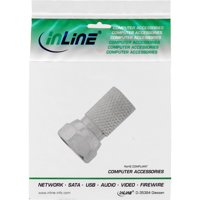 InLine® F-Stecker, für Koaxialkabel mit Aussenmantel 8,2mm