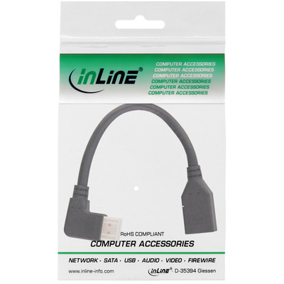 InLine® DisplayPort 1.4 Adapterkabel ST/BU, 8K4K, links gewinkelt (Produktbild 2)