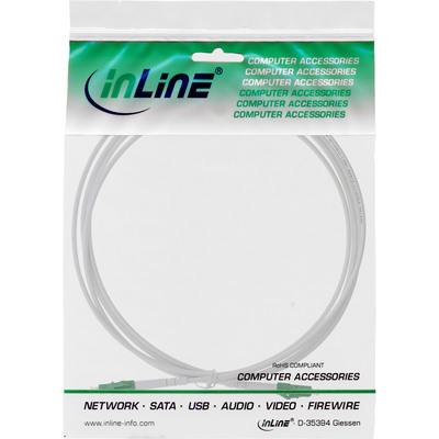 InLine® LWL Simplex Kabel, FTTH, LC/APC 8° zu LC/APC 8°, 9/125µm, OS2, 15m (Produktbild 2)
