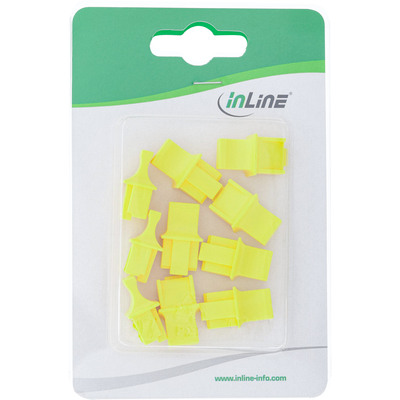 InLine® Staubschutz, für RJ45 Buchse gelb 10er Blister  (Produktbild 5)
