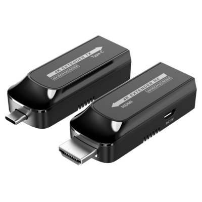 Techly USB-C auf HDMI 4k 120Hz Extender -- über Cat.6/6A/7-Kabel 60m, IDATA-EXT-600HC (Produktbild 1)
