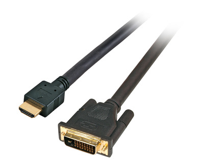 HighSpeed HDMI - DVI Kabel,HDMI A - DVI -- 24+1 St-St 2m, schwarz, K5432SW.2 (Produktbild 1)