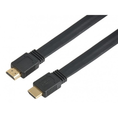 HDMI High Speed mit Ethernet Flachkabel -- 4K 60Hz 1m