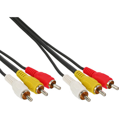 InLine® Cinch Kabel, Audio/Video 3x Cinch, Stecker / Stecker, 0,5m (Produktbild 1)