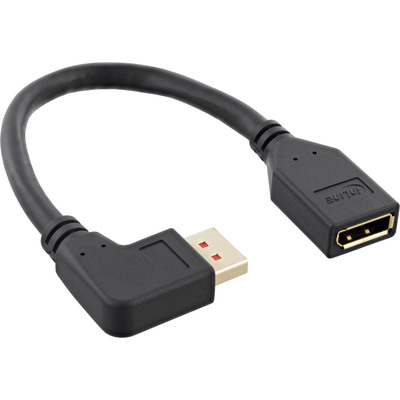 InLine® DisplayPort 1.4 Adapterkabel ST/BU, 8K4K, links gewinkelt (Produktbild 1)