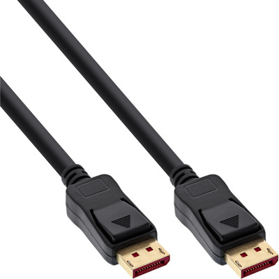 InLine® DisplayPort 1.4 Kabel, 8K4K, schwarz, vergoldete Kontakte, 2m (Produktbild 1)