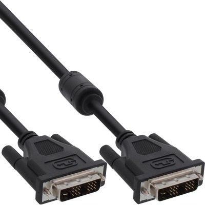 InLine® DVI-D Kabel, digital 18+1 Stecker / Stecker, Single Link, 2 Ferrite, 2m (Produktbild 1)