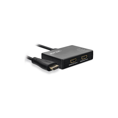 InLine® HDMI Splitter/Verteiler, 2-fach, 4K/60Hz, mit integriertem Kabel (Produktbild 1)
