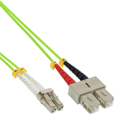 InLine® LWL Duplex Kabel, LC/SC, 50/125µm, OM5, 0,5m (Produktbild 1)