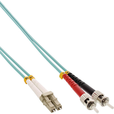 InLine® LWL Duplex Kabel, LC/ST, 50/125µm, OM3, 0,5m (Produktbild 1)