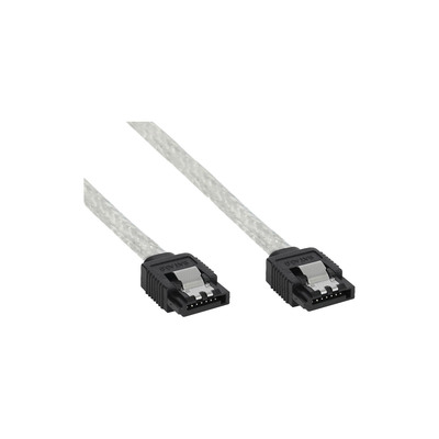 InLine® SATA 6Gb/s Kabel rund, mit Lasche, 0,75m (Produktbild 1)