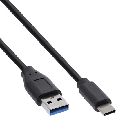 InLine® USB 3.2 Gen.1x2 Kabel, USB-C Stecker an A Stecker, schwarz, 0,5m (Produktbild 1)