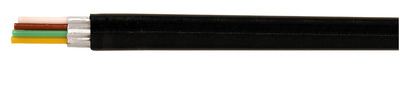 Modular-Flachkabel 4-adrig geschirmt -- schwarz, Ring 100 m